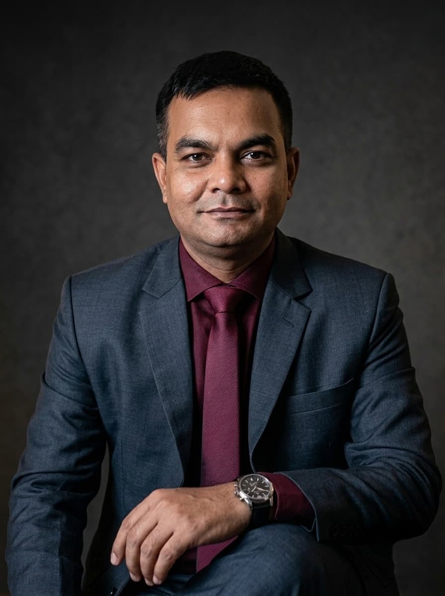 Portrait of Dr. Krishna Hari Pushkar, Founder and Managing Director of Humaniwork.